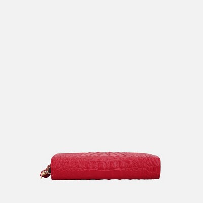MKF Collection Eve Genuine Leather Crocodile-embossed Women’s Wristlet Wallet by Mia K - Red — фото 6