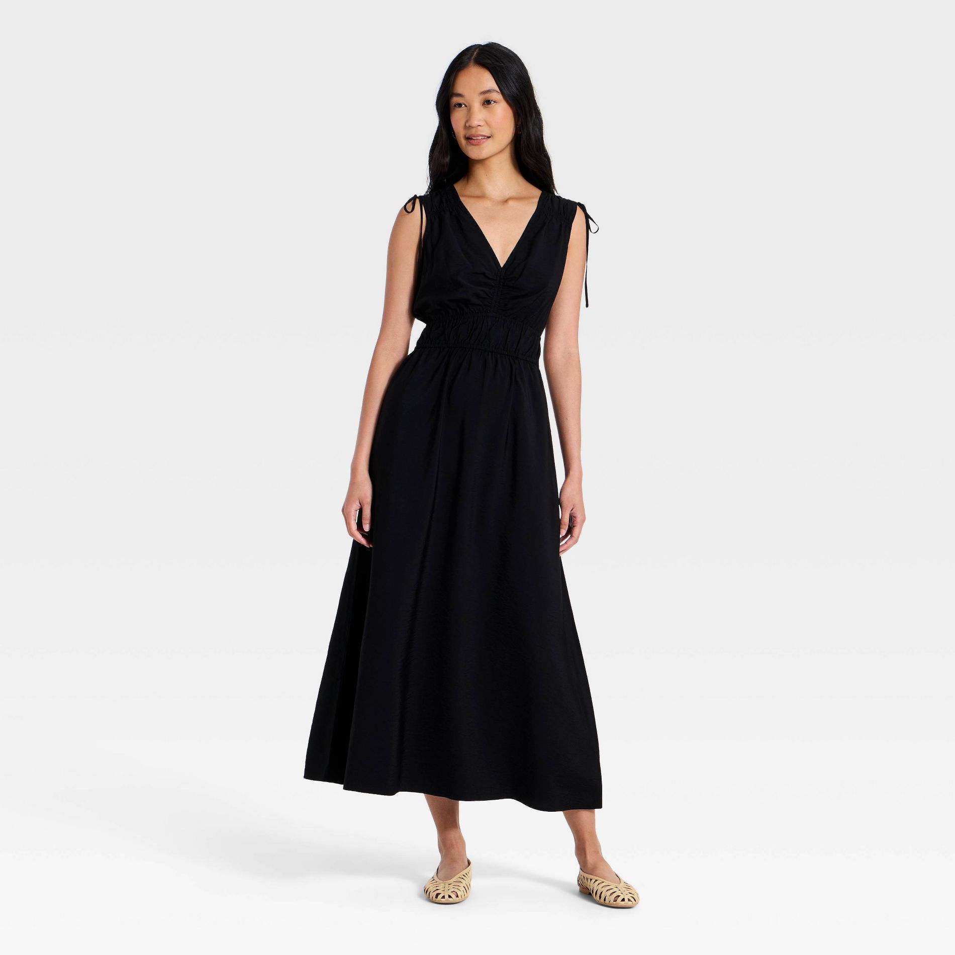 Women's V-Tie Midi Dress - A New Day™
