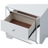 Passion Furniture Hollywood Hills 2-Drawer White Nightstand (28 in. H x 28 in. W x 17 in. D) - 4 of 4