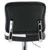 Elama 2 Piece Adjustable Fux Leather Bar Stool in Black and White with Chrome Base - 2 of 4