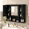MAYEERTY 28.7" Wall Mounted Bathroom Medicine Cabinet, Modern Bathroom Wall Cabinet with Mirror Open Shelves Black - 4 of 4