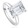 Pompeii3 4Ct Emerald Cut Certified Diamond Engagement Ring 14k White Gold Lab Created - Size 6.5 - 2 of 4