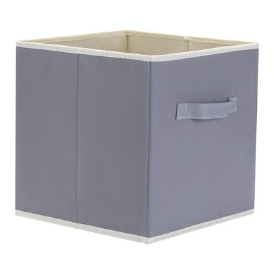 Unique Bargains Square Fabric Collapsible Storage Basket Bin with Handle 3 Pcs