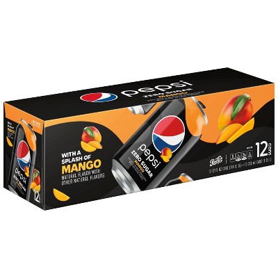 Pepsi Mango ZERO Soda - 12pk/12 fl oz Cans