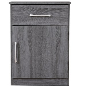 Passion Furniture Alston 1-Drawer Gray Nightstand (24 in. H x 18 in. W x 16 in. D) - 1 of 4