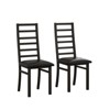 SKRAN Metal Dining Chairs Set, Steel Legs and PU Leather Seats, High Back Armless Dining Chairs, for Kitchen, Living Room - 4 of 4
