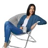 SKONYON Gray Padded Folding Moon Camping Chair with Convenient Carry Bag - 3 of 3