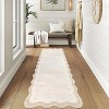 Scalloped Stylish Area Rugs, Non-Slip Short Pile Living Room Rug, Machine Washable for Dining, Bedroom, Home Office - 3 of 4