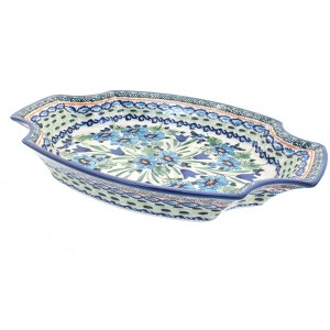 Blue Rose Polish Pottery 1208 Zaklady Large Serving Tray - 1 of 1