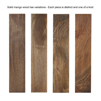 Natural Mango Wood Rectangular Vanity Wall Mirror