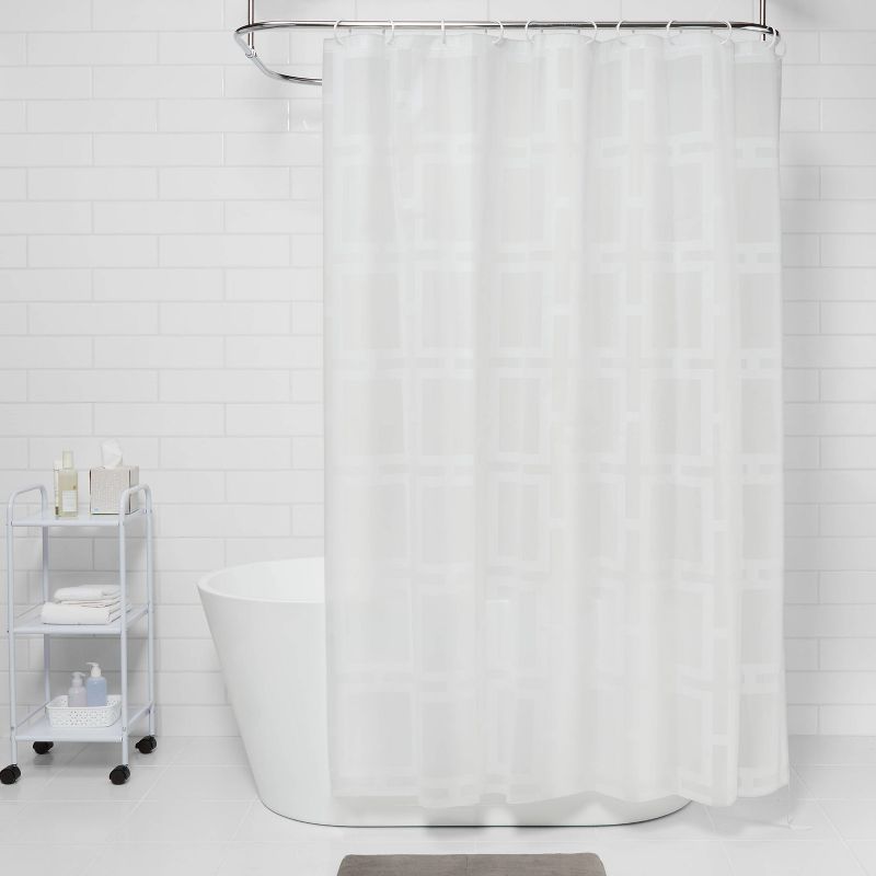 Grid Shower Curtain White - Room Essentials&#8482;, 2 of 5