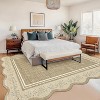 Coucheta Scalloped Hallway Runner Area Rug, Washable Non-Slip Low Pile Area Rug for Kitchen, Entryway, Living Room, Multi-Color & Size - 4 of 4