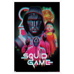 Trends International Netflix Squid Game: Season 2 - Group Glitch Framed Wall Poster Prints - 1 of 4