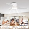 Parrot Uncle 48" Modern LED Flush Mount Ceiling Fan with Light and Remote - 4 of 4
