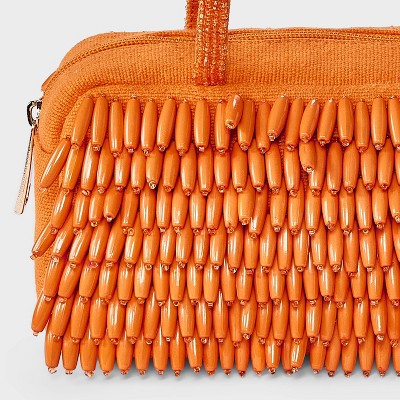 A New Day Hand Beaded Fringe Satchel Mini Bag - A New Day™ Orange — фото 5