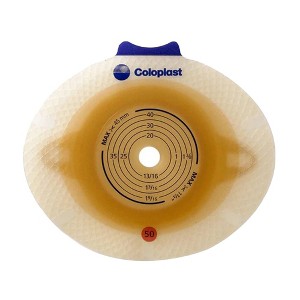SenSura Click Ostomy Barrier, Precut, Standard Wear, 1-9/16 in. Opening, 5 Count - 1 of 3