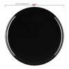 Smarty Had A Party 10" Black Flat Round Plastic Dinner Plates - 120 pcs - 3 of 4