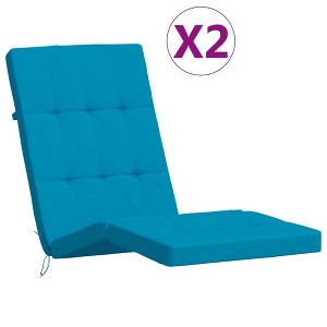 vidaXL Deck Chair Cushion Set of 2 Light Blue - 1 of 4