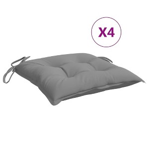vidaXL Chair Cushion Non Slip Outdoor Patio Seat Cushion Pad Oxford Fabric - Gray 15.7" x 15.7" x 2.8" 4-Pack - 1 of 4