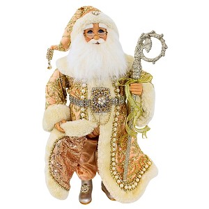 セントニコラウス　クリスマス　ビスクドール　ヴィンテージ　フィギュリン　人形 Karen Didion 17.0 Inch Victorian Elegance Santa Winter Figurine