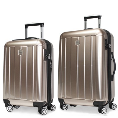 World Traveler Contour 2-Piece Lightweight Polycarbonate Hardside Expandable Spinner Luggage Set with TSA Lock (20" & 24")