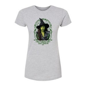 Women's - Wicked - Art Noveau Elphaba Fitted Graphic T-Shirt - 1 of 2