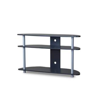 Orbit and Silver TV Stand for TVs up to 40" Black/Silver - Baxton Studio