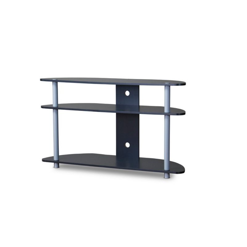 Orbit and Silver TV Stand for TVs up to 40&#34; Black/Silver - Baxton Studio, 1 of 6