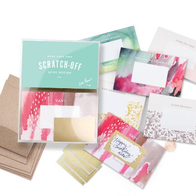 6ct Scratch-off Mini Note Cards