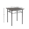 VYNXARIA 3-Piece Kitchen Dining Room Table Set Grey Chair - 3 of 4