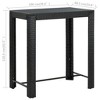 vidaXL Bar Table Brown PE Rattan Counter Height Durable Bar Table - 4 of 4