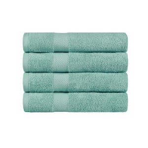 Luxury Cotton Solid Medium Weight Bath Towel Set by Blue Nile Mills - 1 of 4