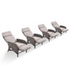 POCASSY Outdoor Recliner Chair, Wicker Adjustable Reclining Patio Lounge Chair with Cushion, Adjustable Backrest and Footrest, Ideal for Pool Deck - 2 of 4