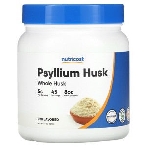 Nutricost Psyllium Husk, Whole Husk, Unflavored, 8 oz (227 g) - 1 of 2