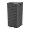 MAYEERTY 31 Gallon Large Capacity Outdoor Deck Box for Patio Furniture Cushions, Pillow with Wheels, Black - 2 of 4