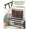 43“Folding Outdoor Garden Bench 2-Person Patio Bench with Backrest and Armrests - 4 of 4