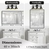 40x30inch Rectangular Wall-mounted Beveled Bathroom Mirror,Square Angle Metal Frame Wall Mounted Bathroom Mirrors For Wall(Contains Mirror Only) - 4 of 4