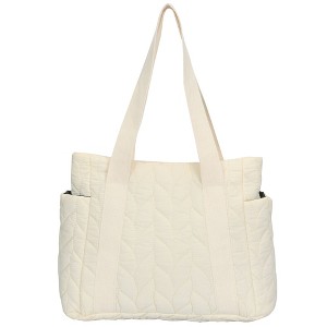 Hynes Eagle Travel Quilted Tote Bag-Beige - 1 of 4