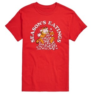Men's - Garfield - Seasons Eatings Christmas Short Sleeve Graphic T-Shirt - 1 of 4