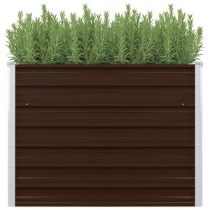vidaXL Raised Garden Bed Brown Galvanized steel Medium Raised Garden Bed - 1 of 4