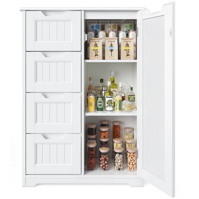 LunaLulinlk Kitchen Pantry Storage Cabinet, 33” Pantry Cabinet with Doors and Shelves, Gray "