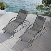 Hyleory 5-Position Adjustable Outdoor Portable Lounger with Detachable Headrest - 3 of 4