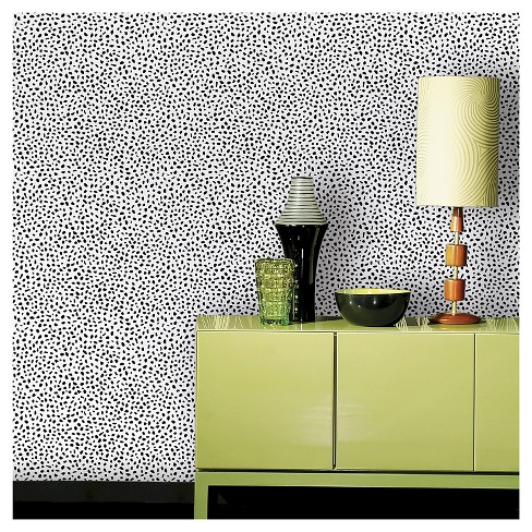 Devine Color Speckled Dot Peel Stick Wallpaper Black Opalhouse