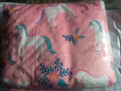 50x60 La Kids' Unicorn Utopia Ultra Soft Plush Throw Blanket Pink - Laura  Ashley : Target