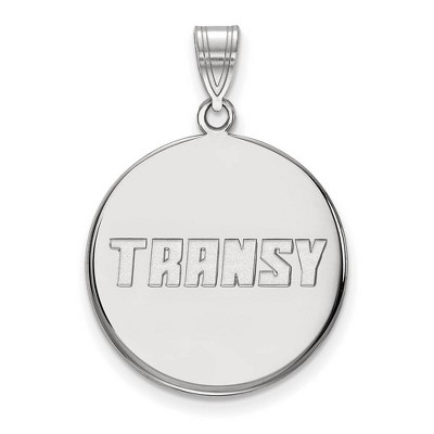 Black Bow Jewelry 10k White Gold Transylvania Pioneers NCAA Large Pendant