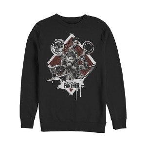 Men's Marvel Black Panther 2018 Warrior Trio Sweatshirt - 1 of 3