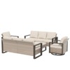 UPTIOT 6-Piece Steel Outdoor Patio Conversation Set - 2 of 4