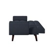 74.5 inch Foam Futon Sofa Bed,Converted Adult Futon Sofa Sleeper with 2 Pillows for Livingroom,Dark Gray - 4 of 4