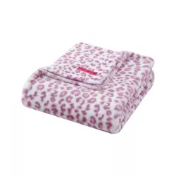 50"x60" Betseys Leopard Reversible Throw Blanket Purple - Betseyville