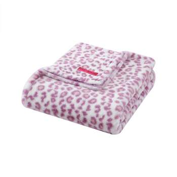 50"x60" Betseys Leopard Reversible Throw Blanket Purple - Betseyville